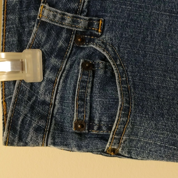 Angels Stretchy Low-rise Bootcut Blue Size 1 Women's Jeans - Picture 3 of 8